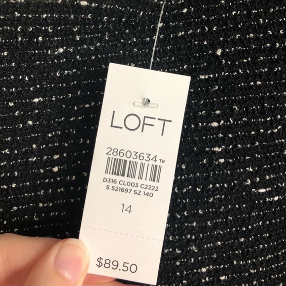 NWT LOFT Textured Velvet Belted Midi Dress - Picture 6 of 9